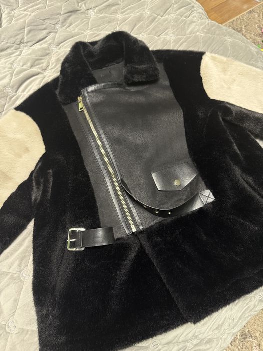 Шуба еконорка полушубок жіноча шуба