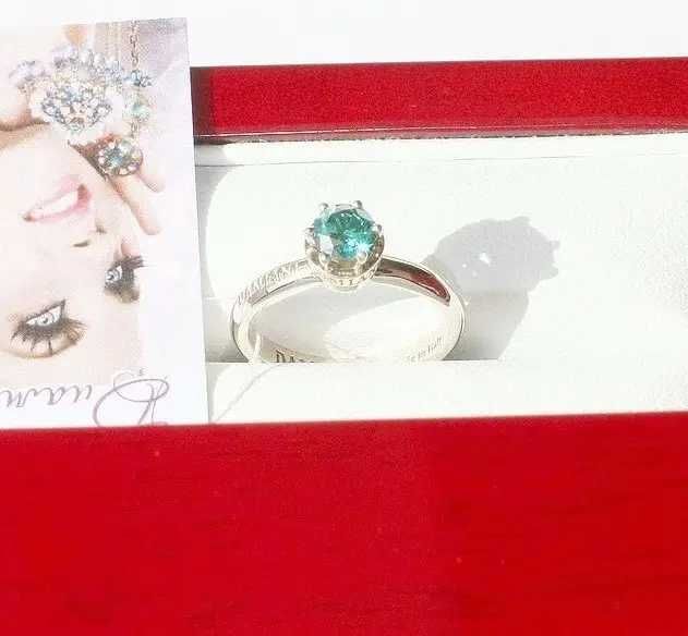 Синий голубой бриллиант для кольца 0,56 карат, ø5,16 мм с Сертификатом