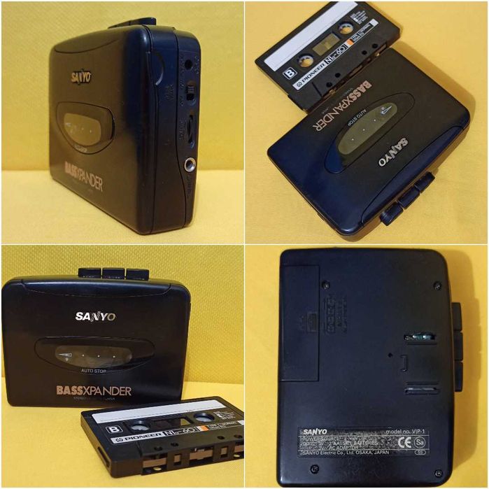 Кассетный плеер SANYO VIP-1,наушники KOSS