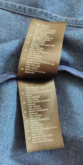 Narzutka - Żakiet jeans H&M, rozm 38, kolor Niebieski.