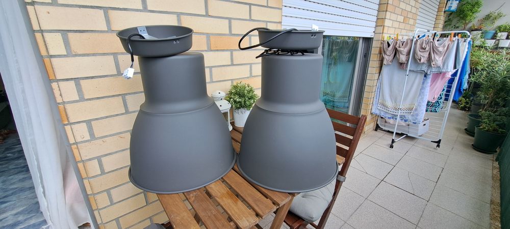 IKEA HEKTAR x2 de 38cm cinzento escuro.