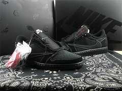 Travis Scott x Air Jordan 1 Low OG all black inverted hook low  36——46