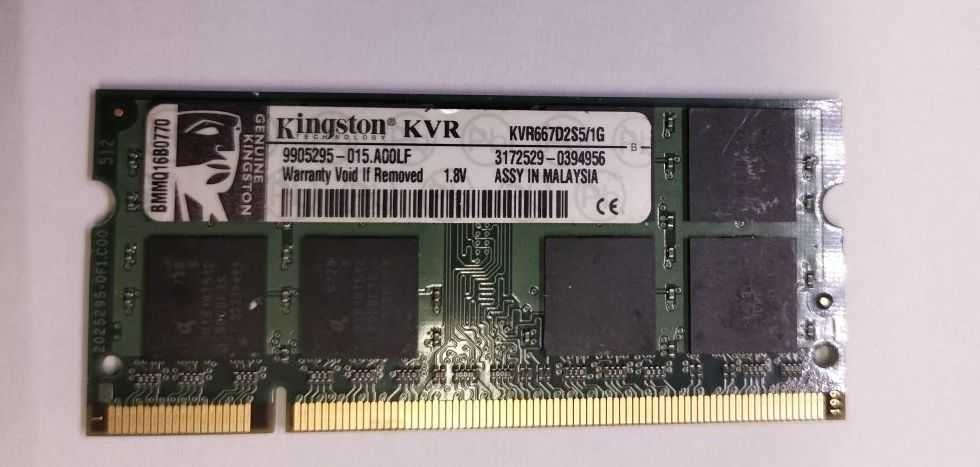 Dwa moduły pamięci RAM do laptopa (SODIMM) - Samsung Kingston