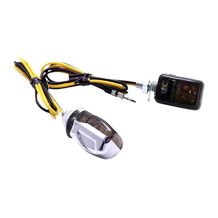 Par de piscas LED retangulares minimalistas moto