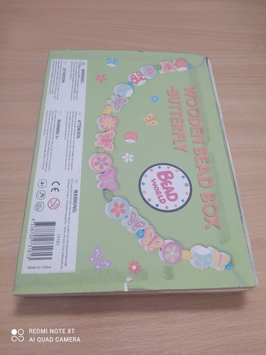 Drewniane koraliki montesorii sensoryczna manualna układanka nawlekank