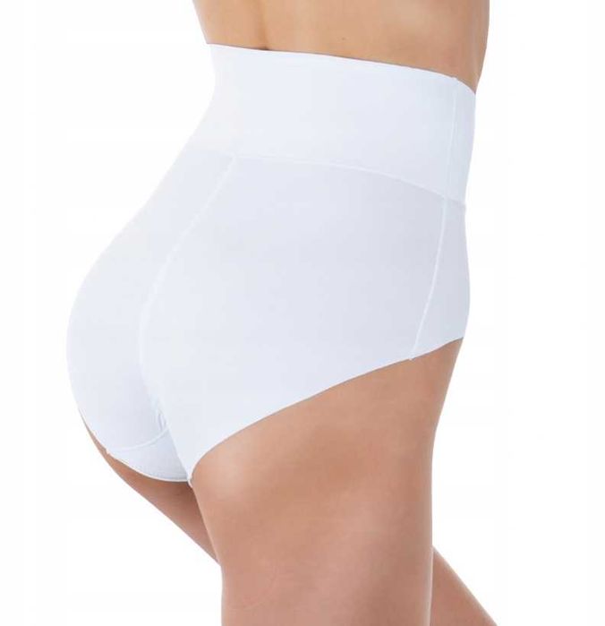 Majtki wyszczuplające z wysokim pasem XL/XXL, laserowe, białe