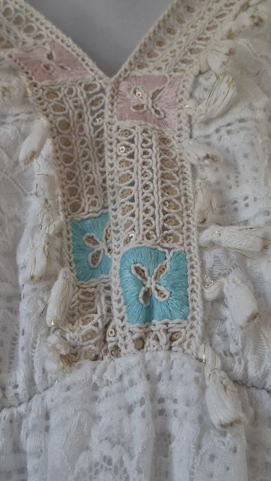 Piękna sukienka boho uniwersalna kobieca , koronka