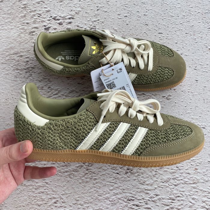 39.5 40 40.5 оригінал jr9447 нові жіночі кеди adidas casual samba green originals