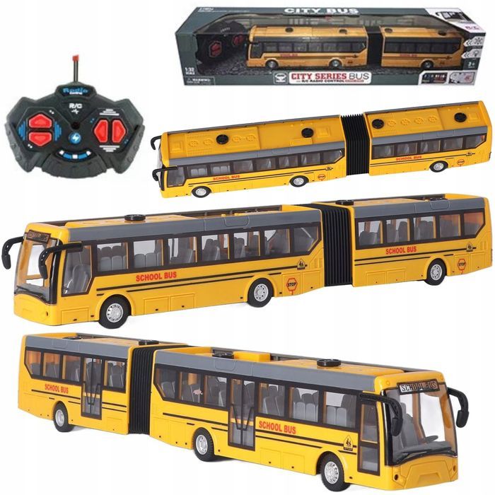 Szkolny Autobus Przegubowy Zdalnie Sterowany Akumulator Ładowarka