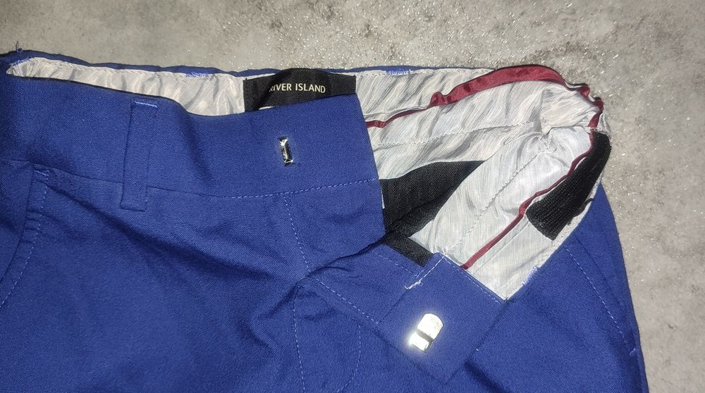 Spodnie River Island r. 5 lat eleganckie niebieskie