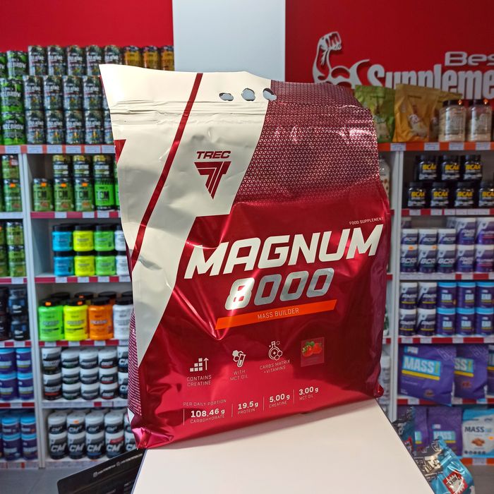 TREC Magnum 8000 5.45kg Gainer Odżywka Na Mase Truskawkowa