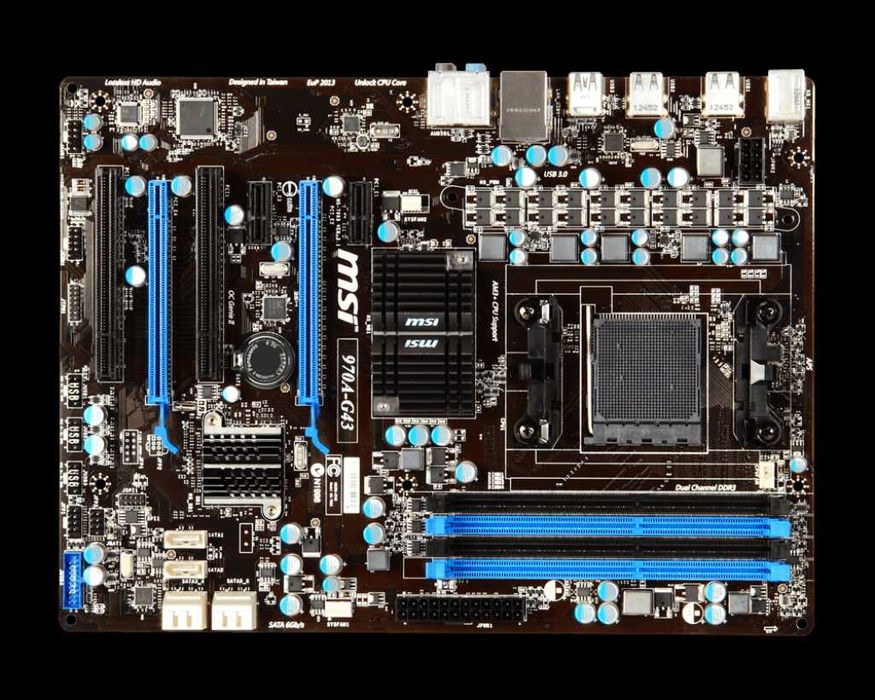 Материнская плата MSI 970A-G43 + процессор AMD Athlon II в подарок