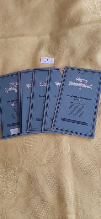 Germany 5 szt .Książeczka Oszczędnościowa rok 1942 pismo gotyk- RARE D