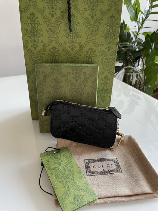 Skorzane etui na klicze Gucci
