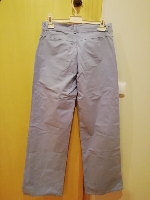 Calças Brilho Azuis Tamanho 36 de Senhora de fecho