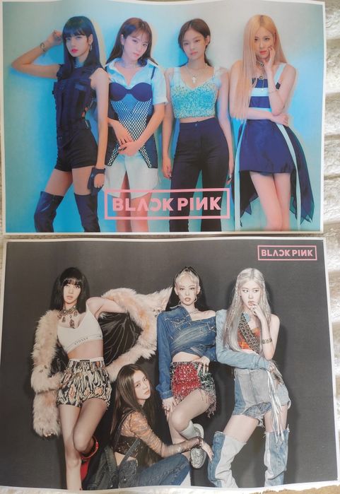 Официальный плакат BLACKPINK, 3 карты-полароида из альбома Born Pink + большой мерч сет