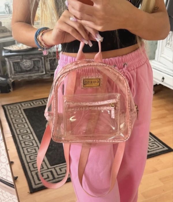 Plecak mini guess rozowy modny