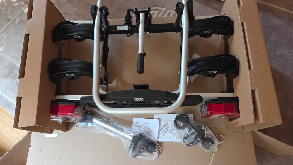 NOWY bagażnik na hak na 2 rowery AUDI 4K0.071.105 Uebler P22S