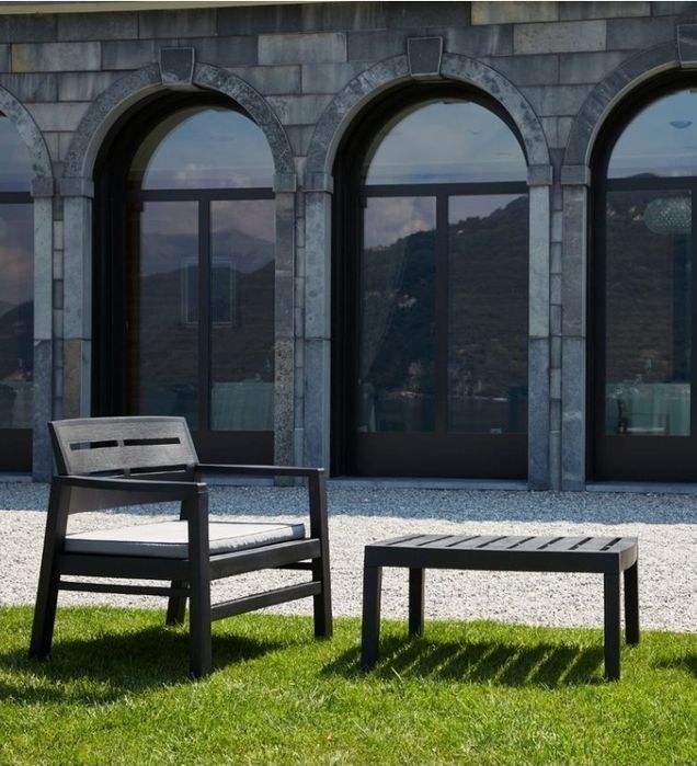 Conjunto de Jardim  Antracite (2 Cadeirões + Mesa e almofadas)