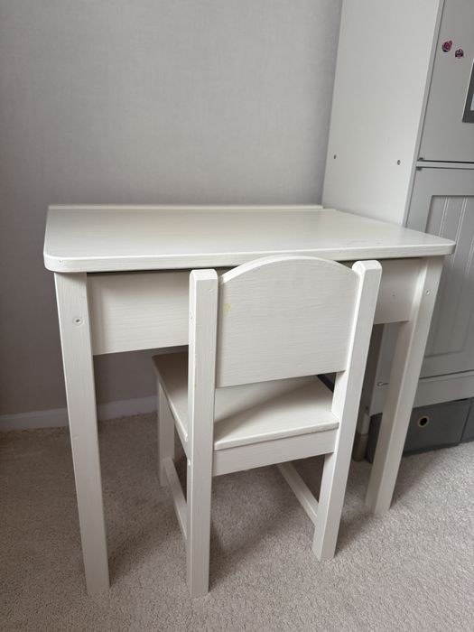 Дитячий білий столик та стільчик IKEA sundvik/детский столик
