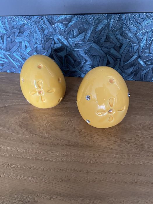 Dekoracje ceramiczne pisanki wielkanocne 2 szt