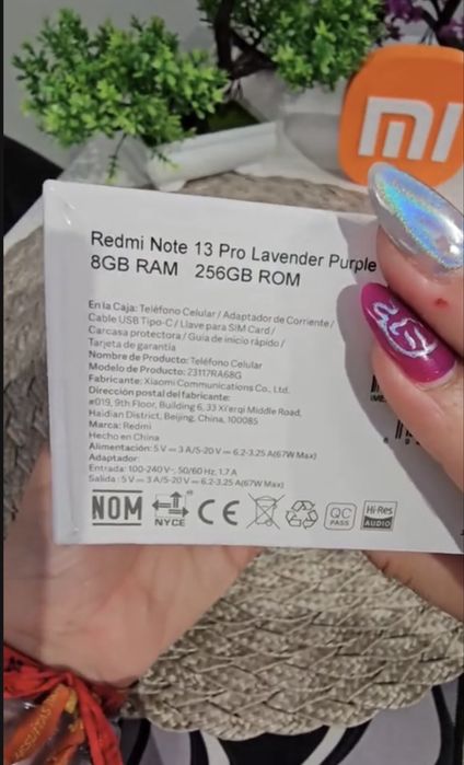 Телефон новий Redmi Note 13 Pro 8/256 4G Lavender Purple 23177RA68G