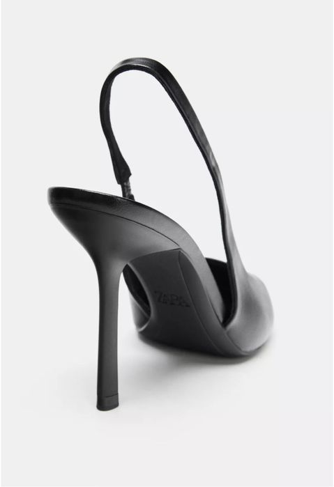 Базові чорні туфлі на підборах Zara 39 р.