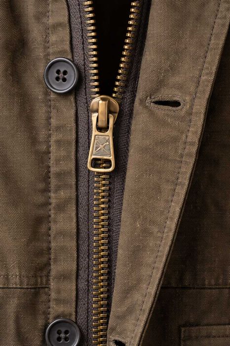 Casaco Parka ZARA Verde Caqui com Capuz e Pêlo – Inverno – M