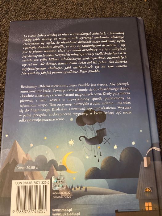 Książki dla dzieci „ Peter Nimble i magiczne pczy „