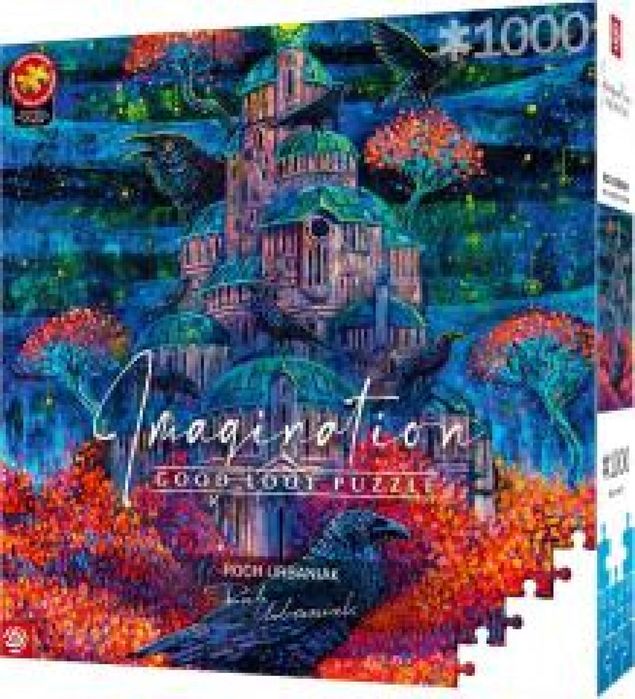 Puzzle 1000 Roch Urbaniak Twierdza Pani Kruków pudełko,260x60 mm