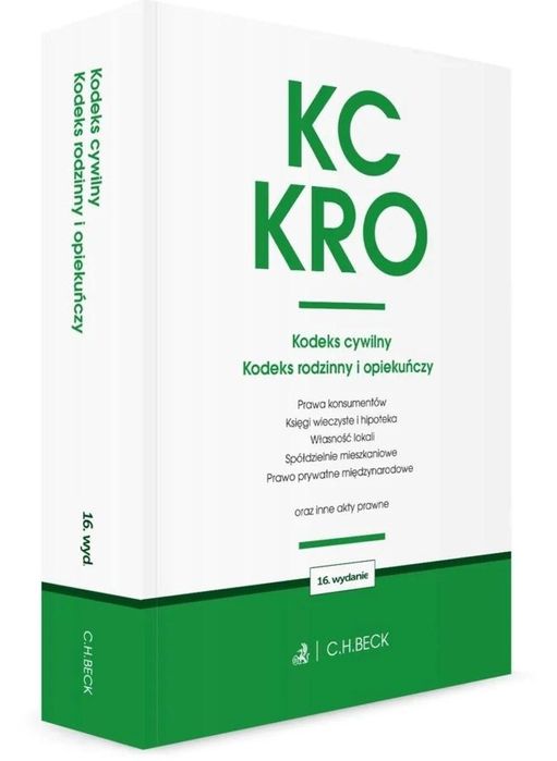 KC. KRO. Kodeks cywilny. Kodeks rodzinny.