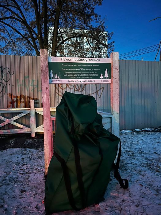 Вивіз новорічних ялинок з приміщень в пункт утилізації