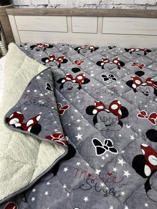 Зимові дитячі ковдри верх фліс низ штучне хутро.Топ продажу