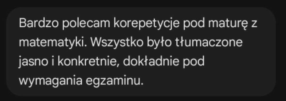 Korepetycje i przygotowanie do poprawek maturalnych