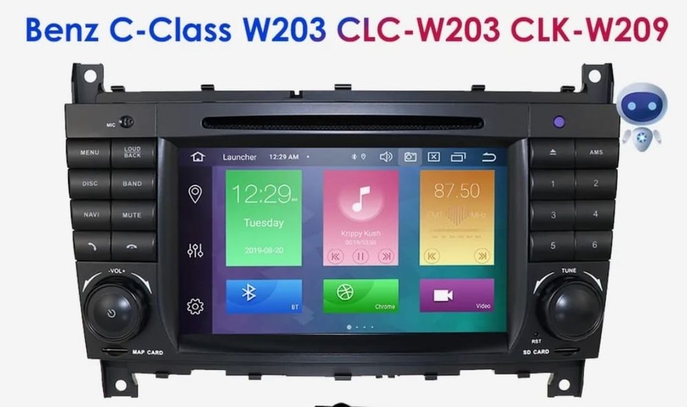 Auto Rádio Android GPS Bluetooth Mercedes Benz W203 clc w209 clk NOVO