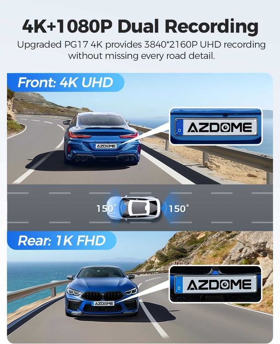 Wideorejestrator Kamera Cofania Samochodowa 4k W Lusterku Wifi Gps