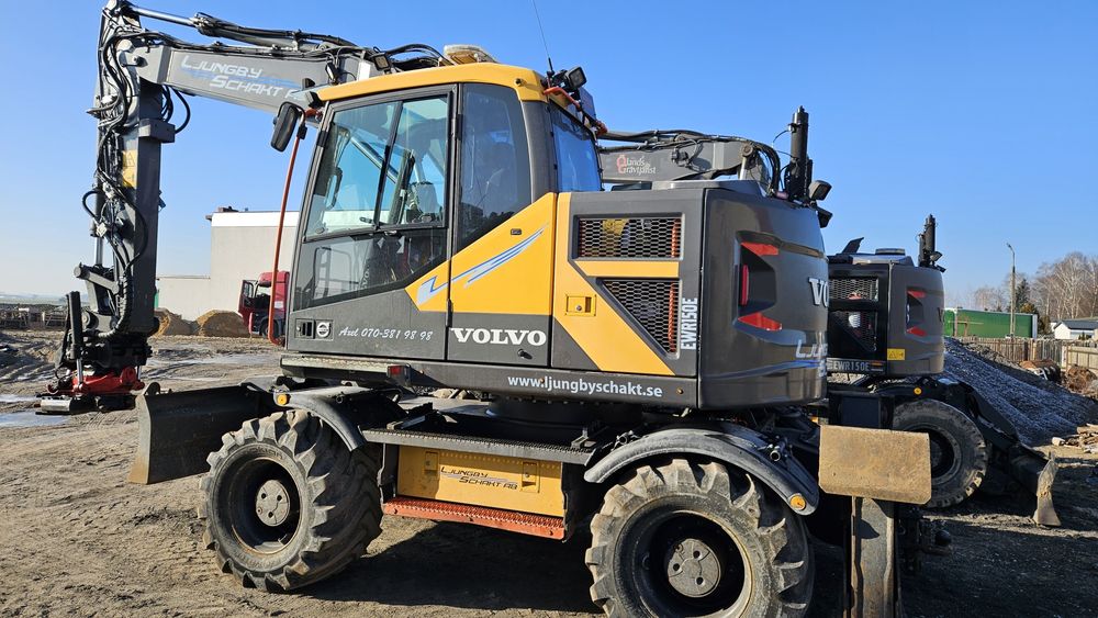 Wynajem koparki kołowej obrotowej volvo, CAT