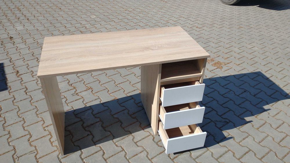 Biurko dąb sonoma z szufladami