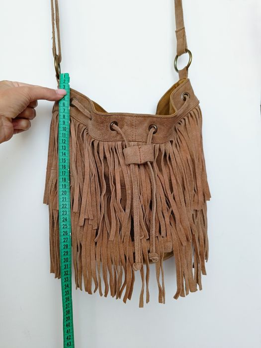 ALDO сумка натуральна замша колір camel