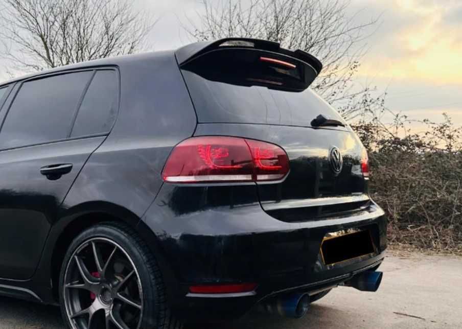 Спойлер Oettinger стиль чорний глянець VW Golf 6 2008-2013 / ABS ПЛАСТИК
