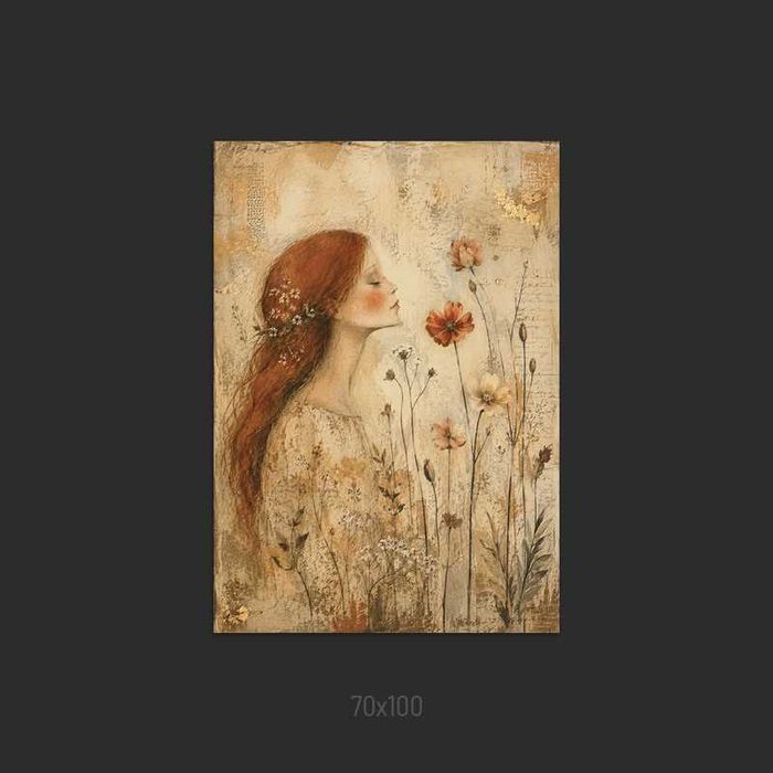 Obraz / Plakat - 70x100 - druk na płótnie / canvas (grafika kobieta 1)