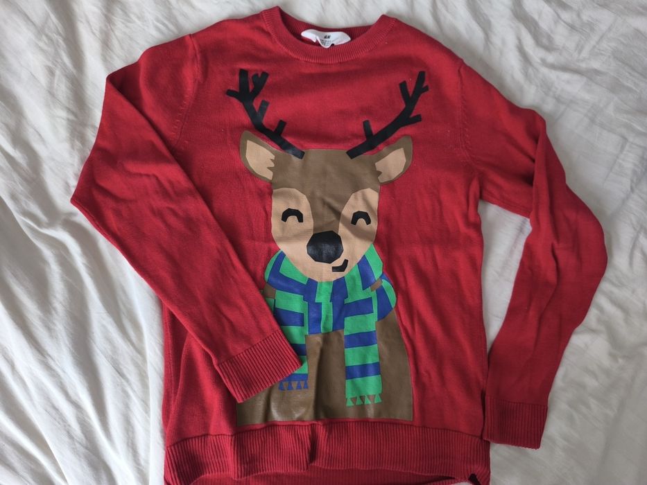 Sweterek świąteczny H&M 134/140
