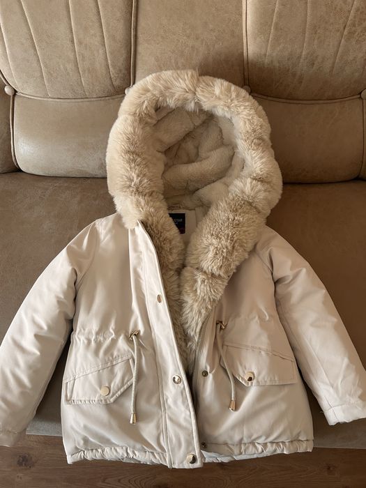 Зимова куртка для дівчинки 5 років Happy Star з хутром
