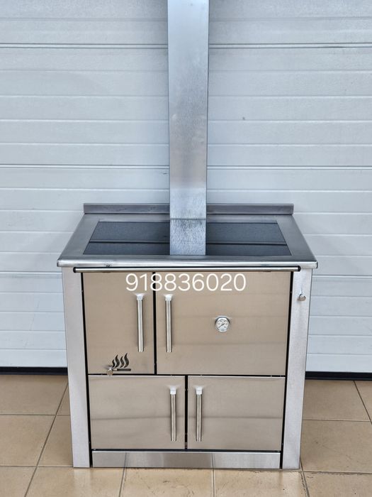 Fogão Lenha INOX Vitroceramica - NOVOS  - Fabrico Nacional