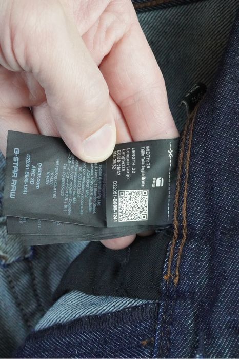 Чоловічі джинси | оригінал | G-STAR RAW ARC 3D Sn99 3D RAW Denim Indigo Wash D22051-B988-1241 23 W29 L32
