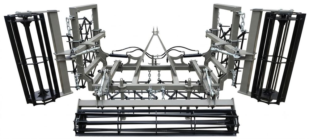 Brona zębowa polowa z wałem 4m hydrauliczna średnia