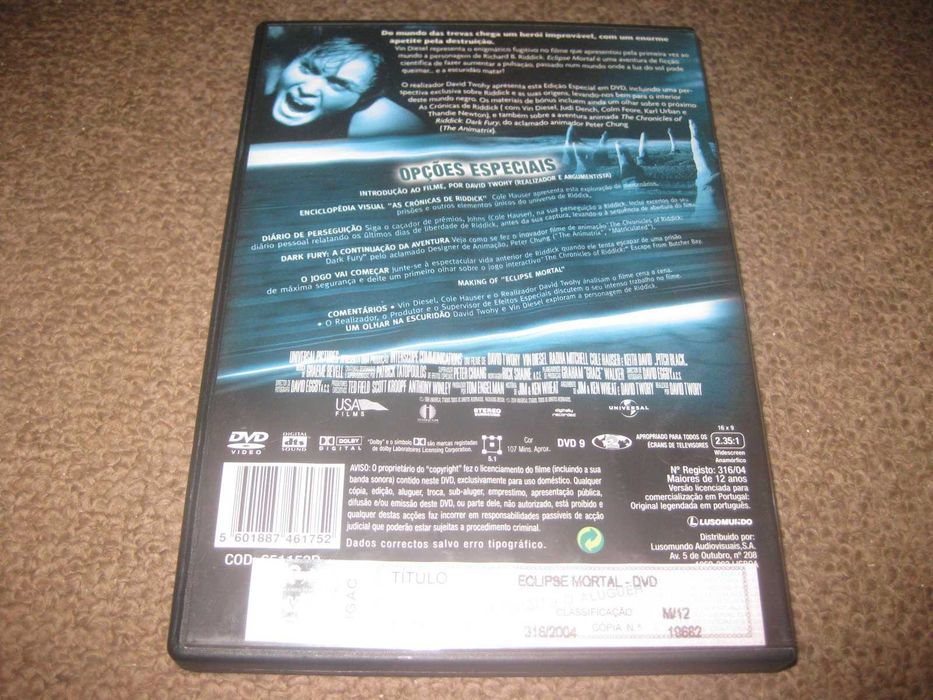 DVD "Eclipse Mortal" com Vin Diesel