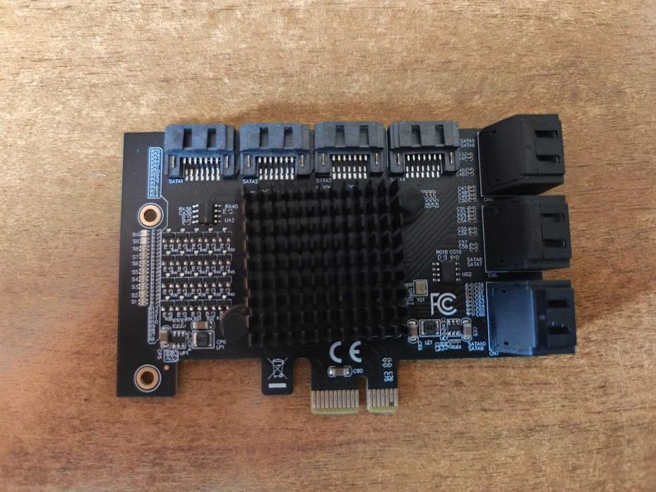 Kontroler Adapter Karta PCI-E 1x na 10x SATA 3