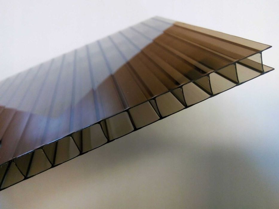 Poliwęglan komorowy na wymiar Bezbarwny Opal Dymiony brąz UV