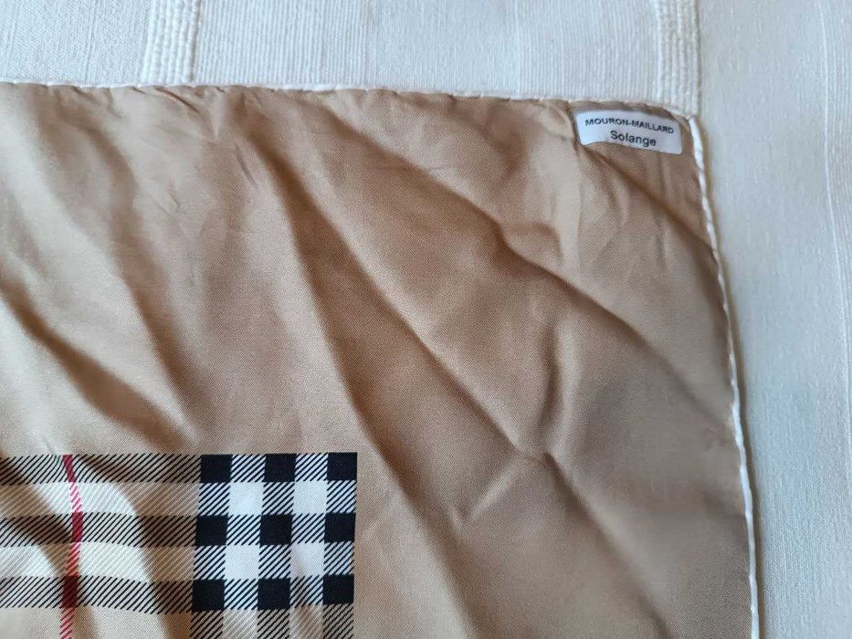 Вінтажна шовкова хустка у клітку Burberry